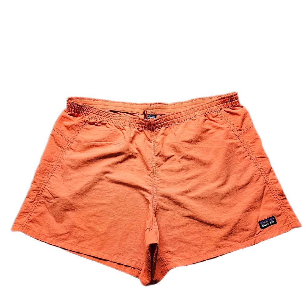 Patagonia Baggies Shorts Womens Large Orange Athleisure Elastic Waist Drawstring